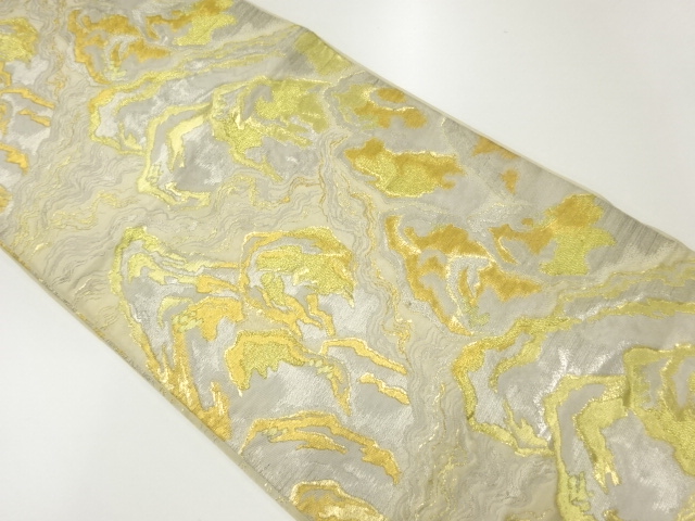 アンティーク　岩山模様織出し袋帯（材料）